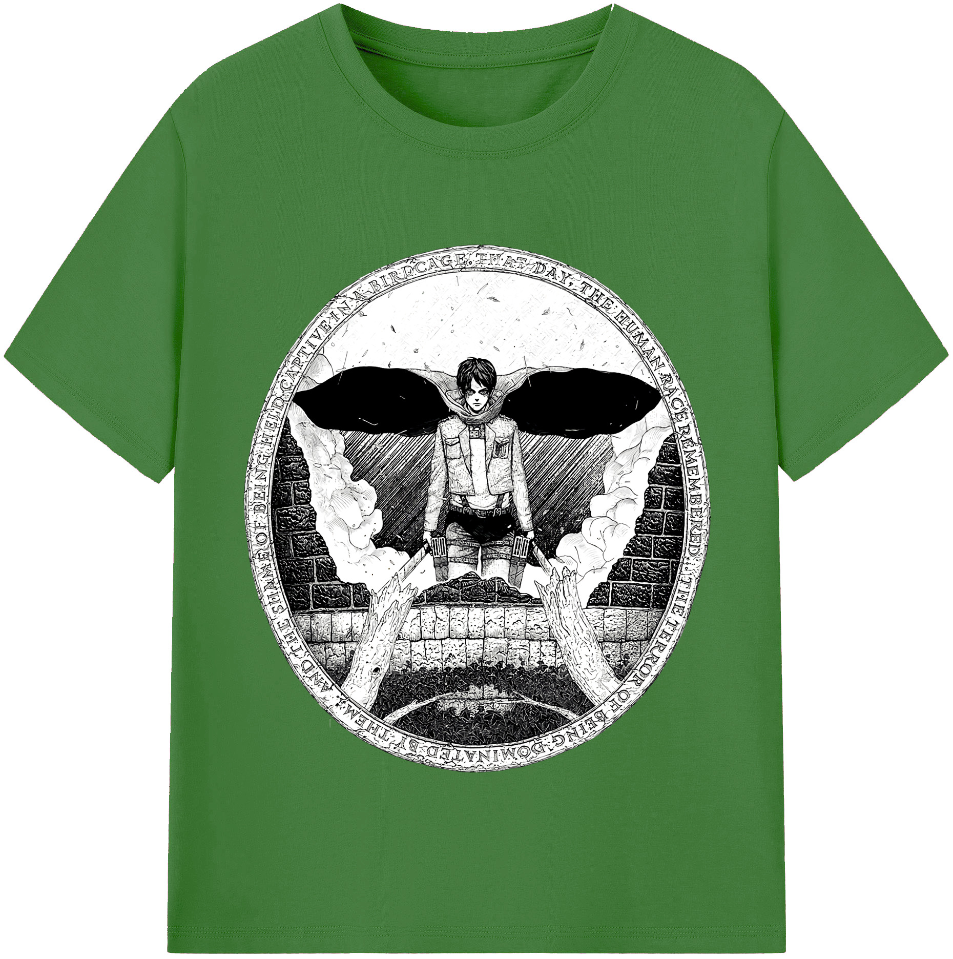 （画像用） 進撃の巨人 エレン･イェーガー Attack on Titan Eren Jäger レディースカジュアルプリントTシャツ（綿100％）